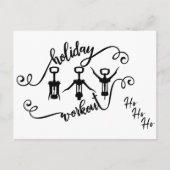 Grappige Kerstvakantie Workout Kaart (Voorkant)