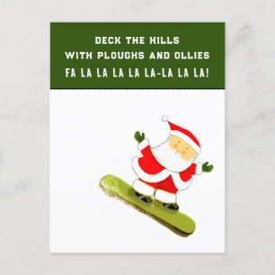 Grappige kerstvakantiesporten uitnodiging briefkaart