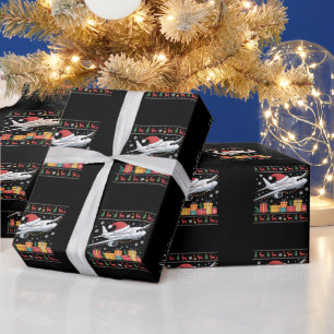 Grappige Kerstverlichting Boom Kerstman Lelijke Vl Cadeaupapier