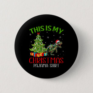 Grappige kerstverlichting Dit is mijn dinosaurus C Ronde Button 5,7 Cm