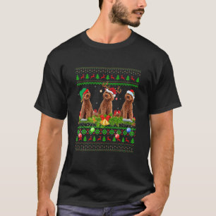Grappige Kerstverlichting Kerstman Lelijke Toy Poo T-shirt