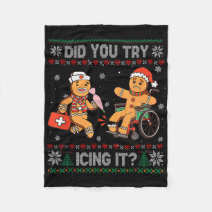 Grappige Kerstverpleegster Heb je geprobeerd het t Fleece Deken