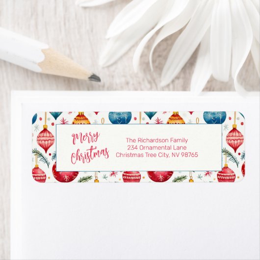 Grappige kerstversiering  etiket (Insitu)