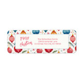 Grappige kerstversiering  etiket (Voorkant)