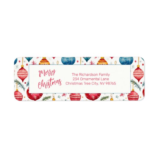 Grappige kerstversiering  etiket (Voorkant)