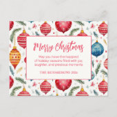 Grappige kerstversiering  feestdagenkaart (Voorkant)