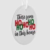 Grappige kerstversiering - hoe zit het in dit huis ornament (voorkant)