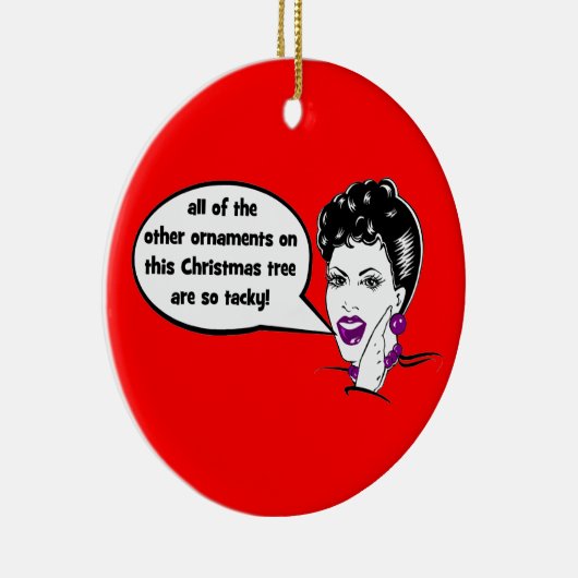 grappige kerstversiering keramisch ornament (Rechts)