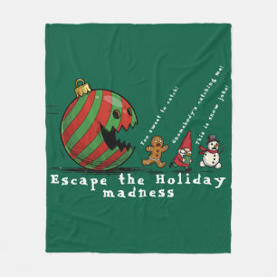 Grappige Kerstversiering Vakantie Fleece Deken