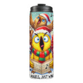 Grappige kerstvogels zingen Carol Thermosbeker (Voorkant)