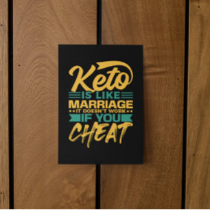 Grappige Keto Dieet Overtredingscitaat  Briefkaart