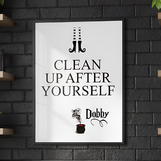 Grappige keukenelf quote perfect poster