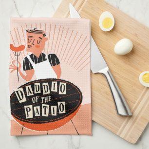 Grappige keukenhanddoek voor papa, papa van de pat
