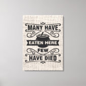 grappige keukenkunst faux Burlap Canvas Afdruk (Voorkant)