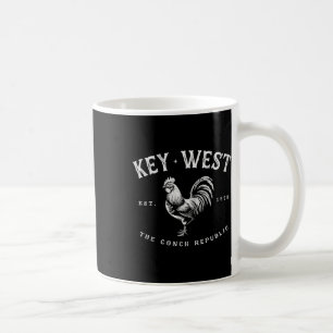 Grappige Key West Haan Kip Zonsopgang Vissen Surfe Koffiemok