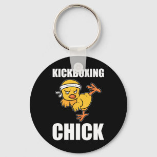 Grappige kickboks meisje kickboks instructeur sleutelhanger