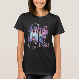 Grappige Kickboksen Gewoon Een Meisje Dat Dingen R T-shirt