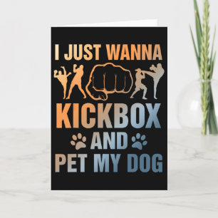 Grappige Kickboksen Hond Liefhebber Ik Wil Net Kic Kaart