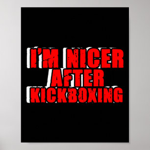 Grappige Kickbokser Vechters Kickboksen Mma Vechtk Poster