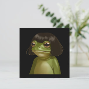Grappige kikker Bob kapsel Meme kikkers dierliefhe Kaart