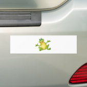 grappige kikker bumpersticker (Op auto)