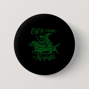 Grappige kikker dachshund tee grafisch uit om een ronde button 5,7 cm