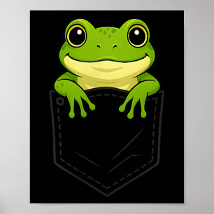 Grappige kikker die in cket gluurt Dierenliefhebbe Poster
