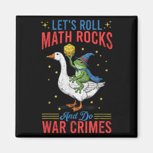 Grappige Kikker Gans Laten we Math Rocks rollen en Magneet