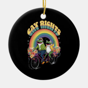 Grappige Kikker Gay Rechten LGBT Regenboog Pride M Keramisch Ornament
