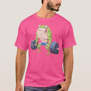 Grappige Kikker Gewichtheffen Deadlift Fitness Gym T-shirt