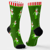Grappige Kikker Kerst Vakantie Sokken (Gebogen)