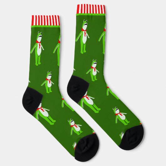 Grappige Kikker Kerst Vakantie Sokken (Rechts)