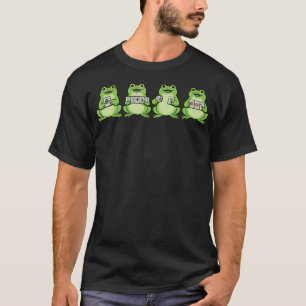 Grappige kikker Mahjong kaarten tegels spel Chinee T-shirt