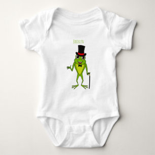 Grappige kikker met hoedje cartoon romper