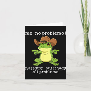 Grappige kikker mij geen probleem verteller maar h kaart