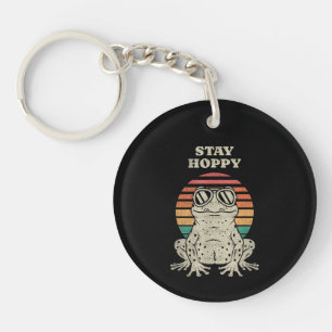 Grappige Kikker Pad Liefhebber Retro Vintage Ontwe Sleutelhanger