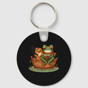 Grappige Kikker Pad Vissen Vintage Clic Boek Pad L Sleutelhanger