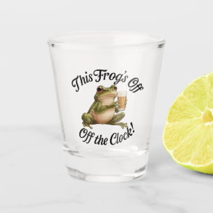 Grappige kikker pensioen bierfeest shot glas
