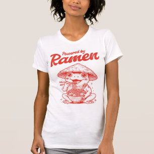 Grappige Kikker Ramen T-shirt Schattig Kawaii Eten