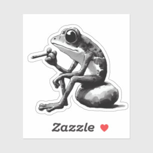 Grappige kikker, schattige dieren sticker