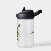 Grappige kikker spelen gitaar gepersonaliseerd waterfles (Links)