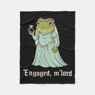 Grappige Kikker Verlovings- T-shirt voor Koppels S Fleece Deken
