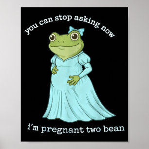 Grappige Kikker Zwangerschapsaankondiging Middelee Poster