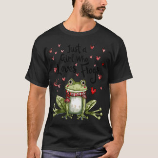 Grappige Kikkerminnaars Vrouwen Gewoon Een Meisje T-shirt