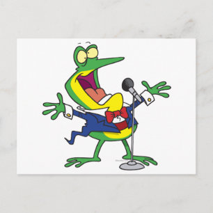 grappige kikkerviskikker cartoon briefkaart