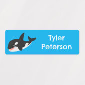 Grappige killer whale orka schattige cartoon geper labels (Design 2)