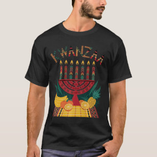 Grappige Kinara Zeven Kaarsen Kwanzaa Viering T-shirt
