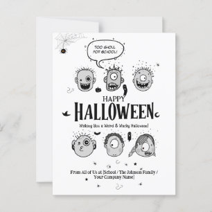 Grappige Kinder Halloween Raar Wacky Monster Kostu Briefkaart