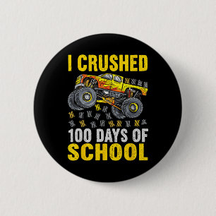 Grappige Kinder ik verpletterde 100 dagen schooljo Ronde Button 5,7 Cm