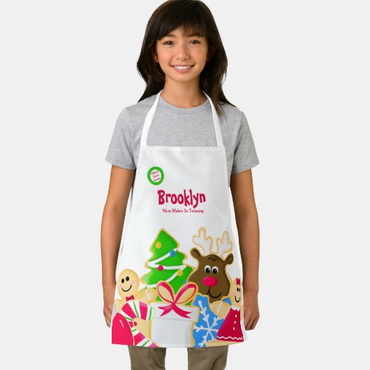 Grappige Kinder kerst bakken cookie uitwisseling Schort (Insitu)